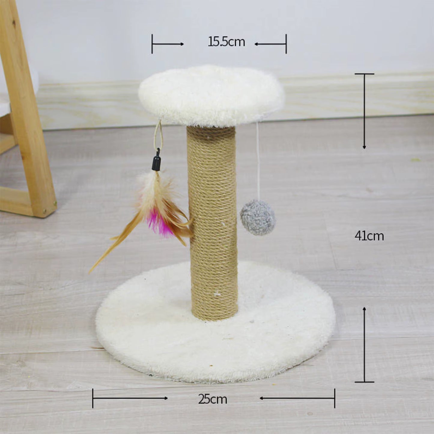 Cat Scratching Post Premium Sisal Rope Scratcher Scratch Post Protecting Your Furniture Durable Climbing for Small Cats Kittens