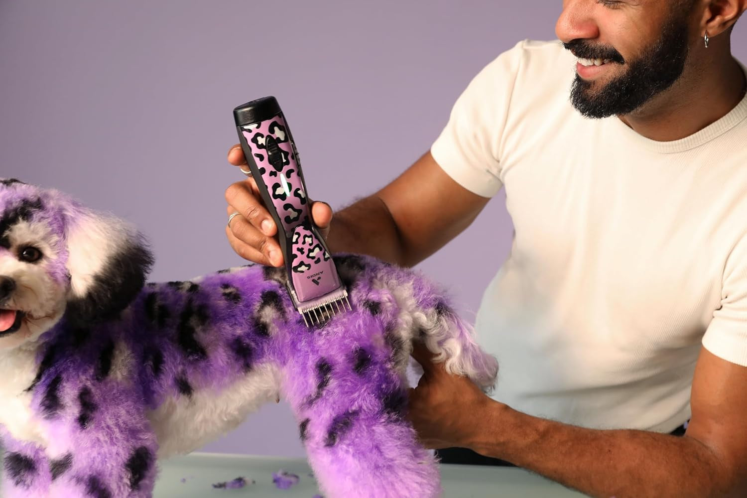 561458 Pulse Zr II Wild Edition 5-Speed Detachable Blade Clipper, Cordless Animal/Dog Grooming, Removable Lithium Ion Battery, LED Charge Light, Wild Colorway