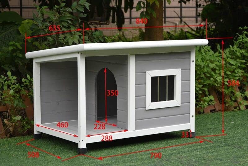 Pawhub Wooden Pet Dog Kennel Timber House Cabin Wood Log Box Home 84Wx58Hx63D Cm