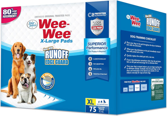 Wee-Wee Pee Pads for Dogs and Puppies Training L Gigantic, XL, Standard & Little L Absorbent Pee Pads for Training Puppies, Leak-Proof 6-Layer Technology, 24 Hour Protection Guaranteed