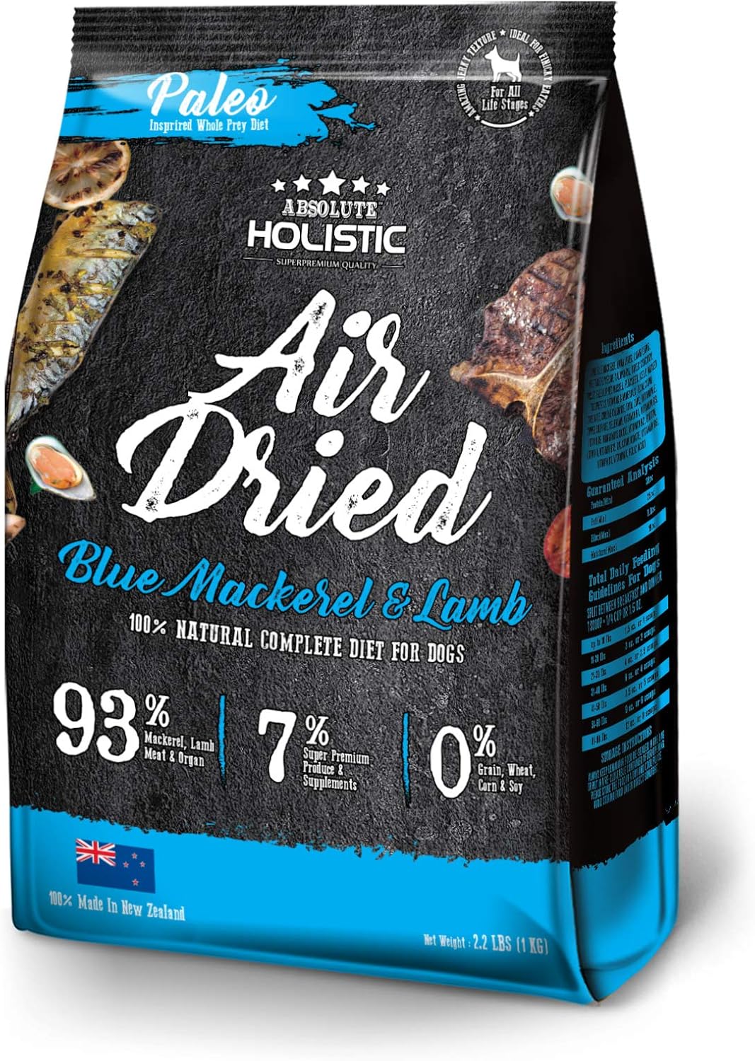 Air Dried Dog Food, Blue Mackerel and Lamb 1 Kg