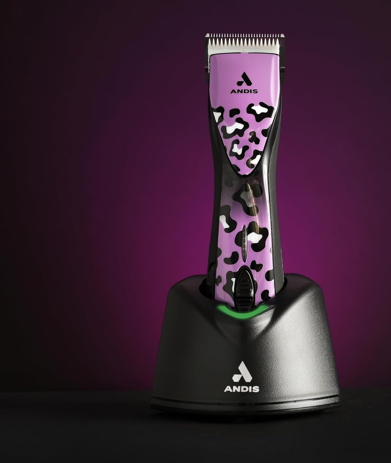 561458 Pulse Zr II Wild Edition 5-Speed Detachable Blade Clipper, Cordless Animal/Dog Grooming, Removable Lithium Ion Battery, LED Charge Light, Wild Colorway