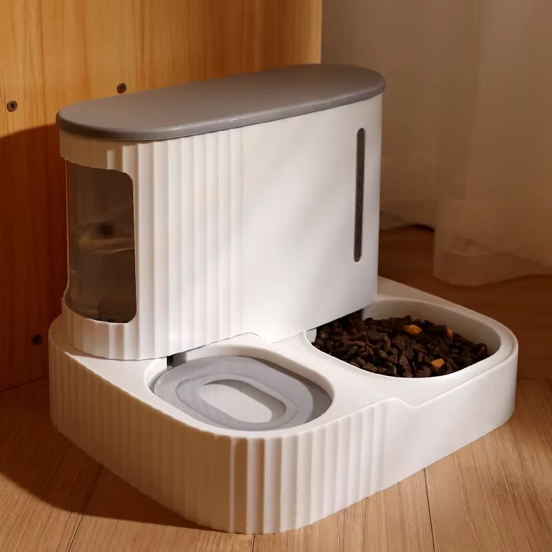 Pet Cat Bowl Dual-Use Dog for Feeder Bowls Kitten Automatic Food Drinking Fountain 3L Capacity Puppy Feeding Waterer Products