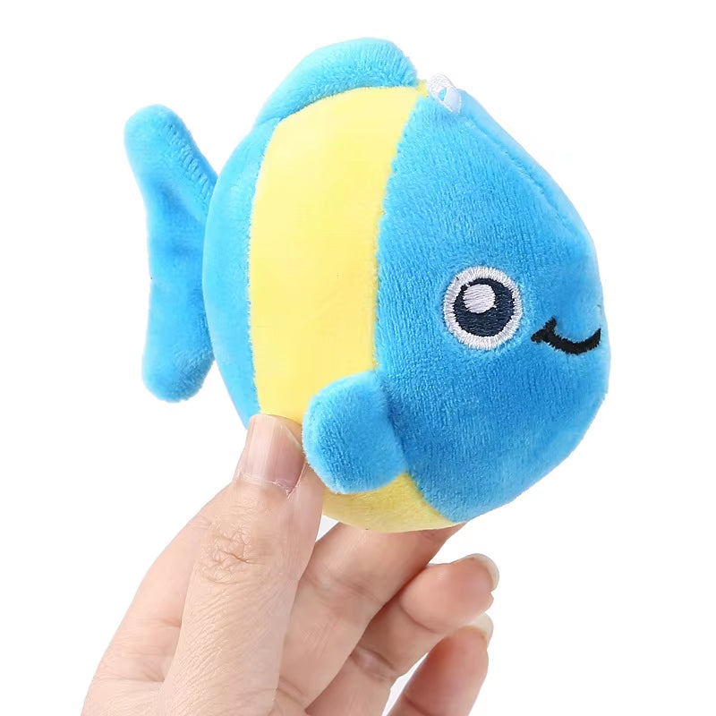 Cat Toys Sound Clown Fish Cat Toys Self-Exciting and Teasing Cat Stick Soft, Comfortable, Elastic, Bite-Resistant, Playable