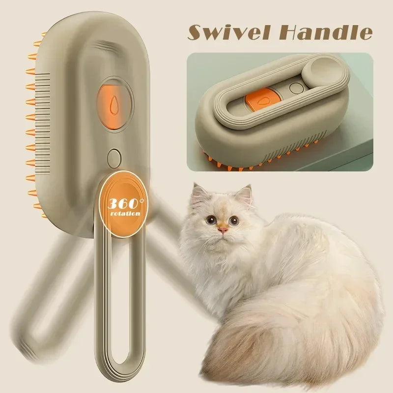 Steam Brush Scratcher for Cats Steam 3 in 1 Pet Brush Cat Steam Brush Comb Dog Brushes Electric Spray Cat Brushes Massage Comb
