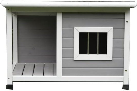 Pawhub Wooden Pet Dog Kennel Timber House Cabin Wood Log Box Home 84Wx58Hx63D Cm