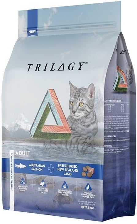 Adult Dry Cat Food, Salmon & Freeze Dried Lamb 1.8Kg, High Protein Grain Free Kibble, Supports Digestion & Reduces Litter Odour
