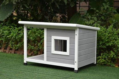 Pawhub Wooden Pet Dog Kennel Timber House Cabin Wood Log Box Home 84Wx58Hx63D Cm