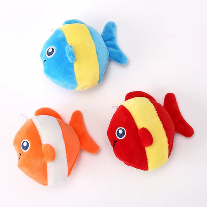 Cat Toys Sound Clown Fish Cat Toys Self-Exciting and Teasing Cat Stick Soft, Comfortable, Elastic, Bite-Resistant, Playable