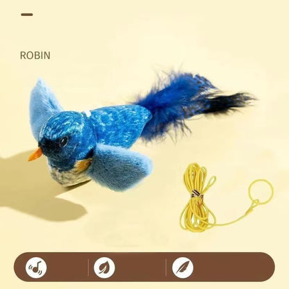 Simulation Bird Cat Toys Cats Interactive Cat Toy Realistic Bird Sound Cat Toy Plush Cat Toy Catnip Cat Toy for Cats Kitten Toy