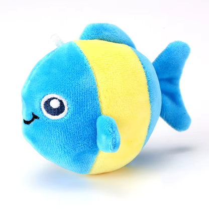 Cat Toys Sound Clown Fish Cat Toys Self-Exciting and Teasing Cat Stick Soft, Comfortable, Elastic, Bite-Resistant, Playable