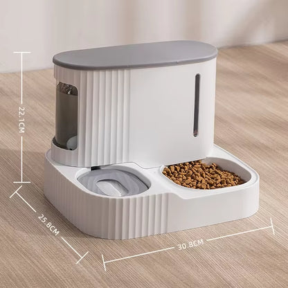 Pet Cat Bowl Dual-Use Dog for Feeder Bowls Kitten Automatic Food Drinking Fountain 3L Capacity Puppy Feeding Waterer Products