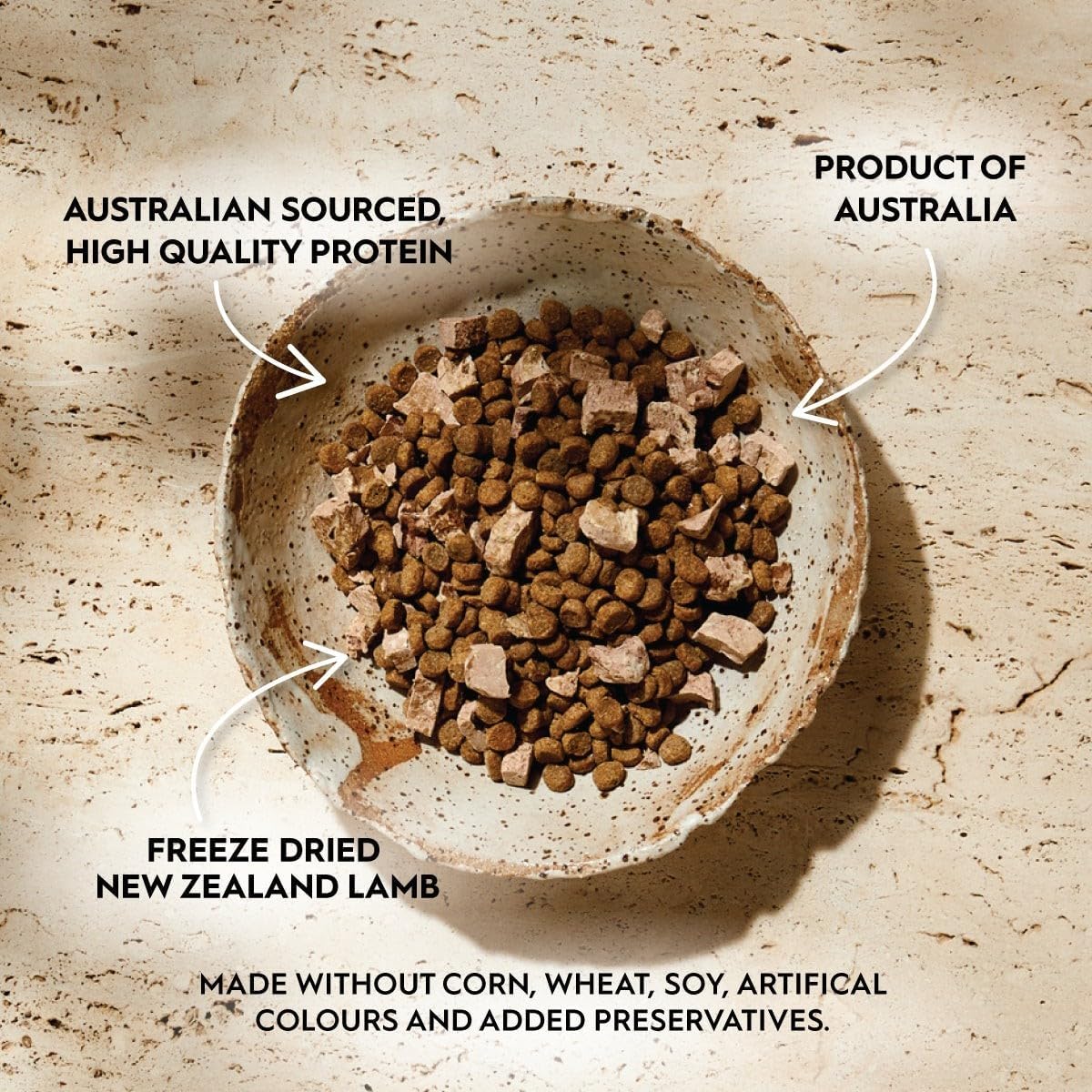 Adult Dry Cat Food, Beef & Freeze Dried Lamb 1.8Kg, High Protein Grain Free Kibble, Supports Digestion & Reduces Litter Odour