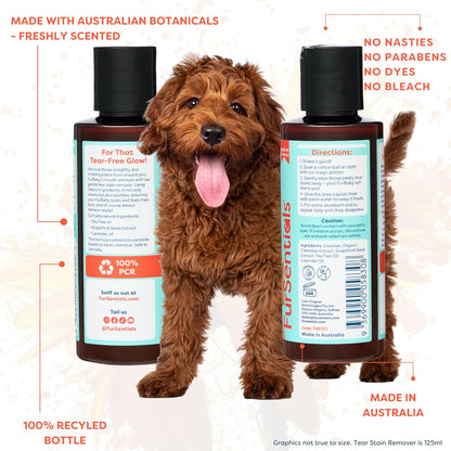 Tear Stain Remover for Dogs |  125 Ml of Gentle, Freshly Scented All Natural Cleaner 