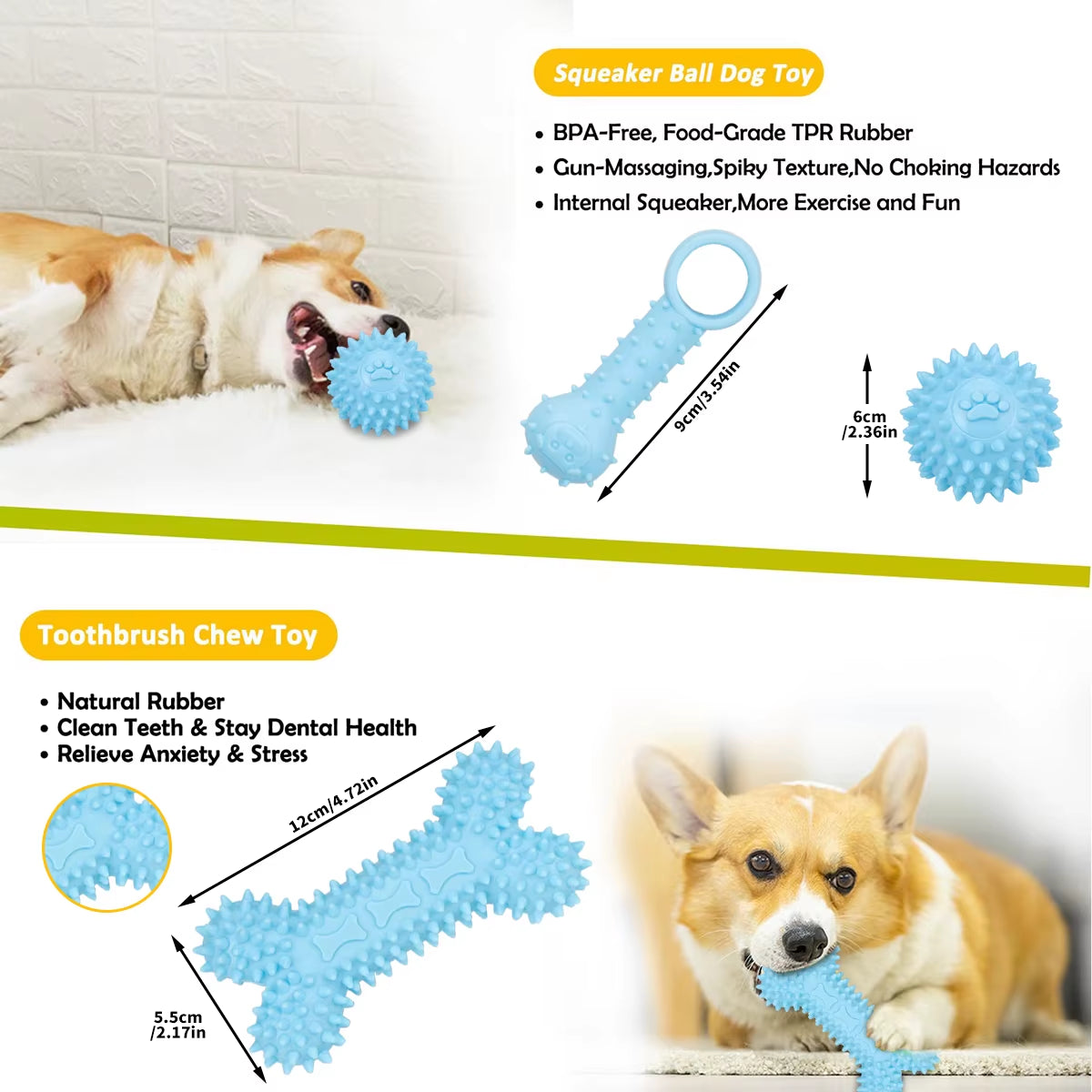 5-Piece Set of Dog Toys Pet Teething Bones Cat and Dog Pet Toys Pink Series Cute Dog Plush Toys
